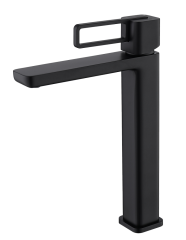 12112-C Смеситель од. для раковины-чаши (ЧЕРНЫЙ) GANZER (10/1шт)