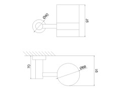 Стакан настенный FIMA CARLO FRATTINI ROTOLA F6003/1NS