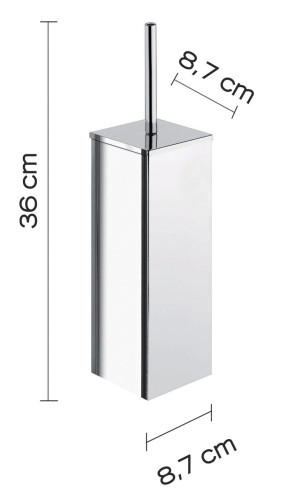 Gedy Colorado, напольный металлический ёрш, цвет хром