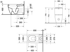 Чаша унитаза DURAVIT ME BY STARCK 2170090000