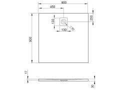 Душевой поддон из литьевого камня RADAWAY KYNTOS HKC9090-64