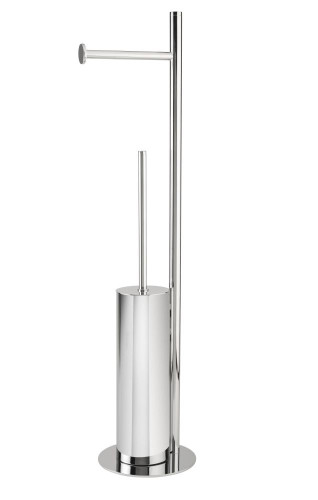 Surya Metall, cтойка круглой формы h53 см: бумагодержатель/ерш металлический, цвет золото