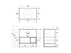 Напольная структура SIMAS FORIU FOSC80 nero matt