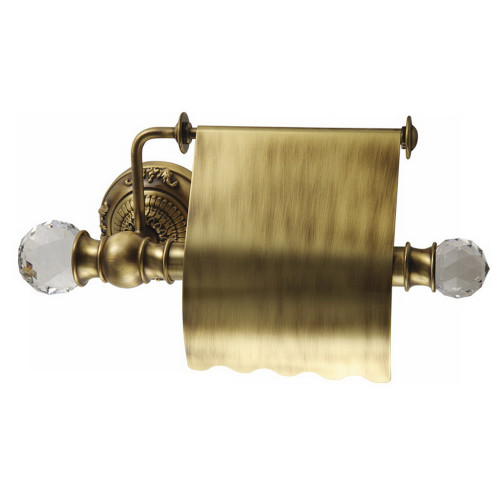 Бумагодержатель закрытый (с крышкой), бронза/Swarovski Migliore Cristalia