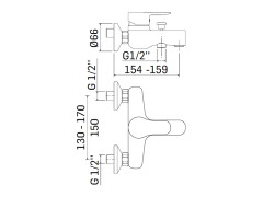 Cмеситель для ванны с душевым гарнитуром MAMOLI VIP4 1682FX19H021