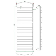 Полотенцесушитель ГРОТА CALMA 63/120