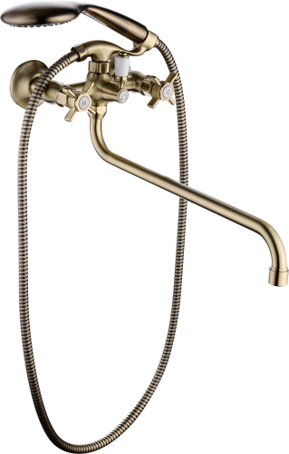 15041-D Смеситель двухвент для ванны (БРОНЗ) GANZER