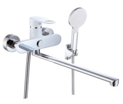 043541-F Смеситель од. для ванны дл. (бел/хром) ViEiR (10/1шт)