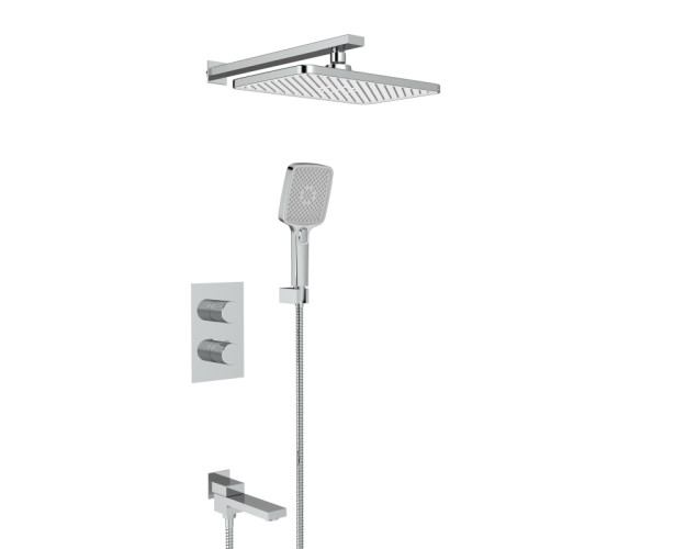 25004-3 Встроенный смес для ванны с 3-функ. термостат (ХРОМ) ViEiR  (6/1шт)