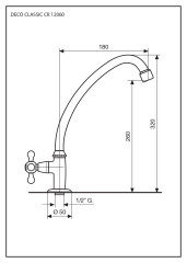 Emmevi Deco Classic, кран моно кран, цвет бронза