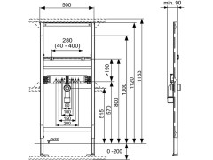 Инсталляция для раковины TECE Teceprofil 9310000