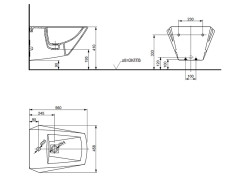 Биде подвесное TOTO JEWELHEX BT682V1#XW