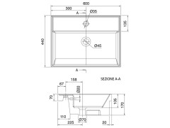 Раковина встраиваемая Scarabeo TEOREMA 2.0 5109/RENR