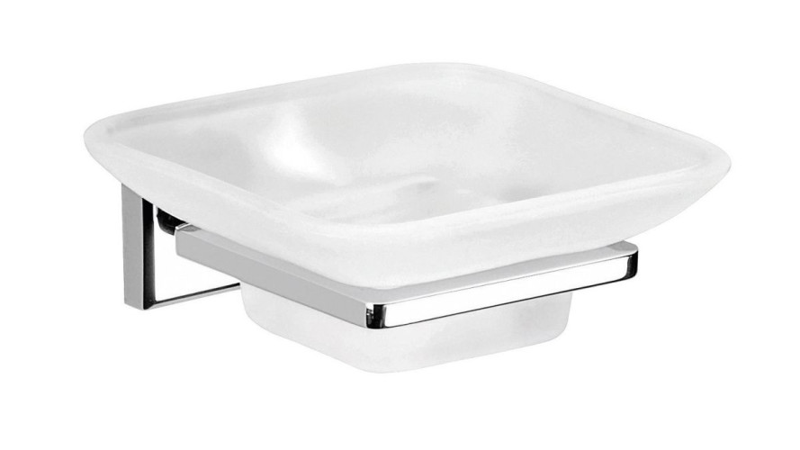 Gedy Colorado, настенная стеклянная мыльница, цвет хром