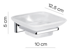 Gedy Colorado, настенная стеклянная мыльница, цвет хром