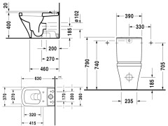 Унитаз моноблок DURAVIT DSTYLE 2155090000