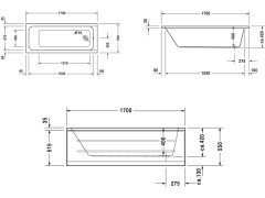 Ванна встраиваемая DURAVIT D-CODE 700098000000000