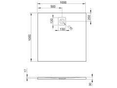 Душевой поддон из литьевого камня RADAWAY KYNTOS HKC100100-04