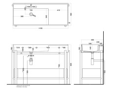 Консоль для раковины CIELO PLINIO PNST85E RN