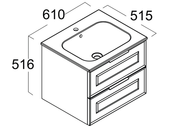 Тумба для раковины BERLONI BAGNO SUITE VINTAGE SUVBS2C60C/190/CHA CL