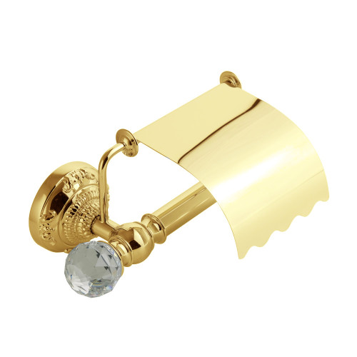 Бумагодержатель закрытый (с крышкой), золото/Swarovski Migliore Cristalia