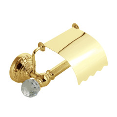 Бумагодержатель закрытый (с крышкой), золото/Swarovski Migliore Cristalia