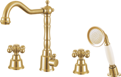 09033-E Смеситель на борт ванны (4-отв) &quot;GANZER&quot;  (6/1шт)