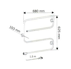 Полотенцесушитель Электрич. PAX-TR 80 Хром