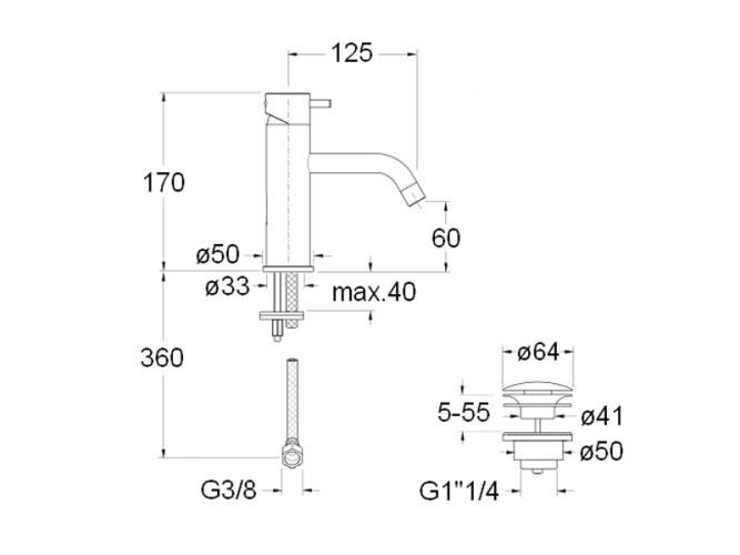 Смеситель для раковины CRISTINA TRICOLORE VERDE TV22072