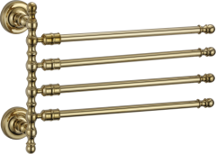 31014-E П/держатель поворот. 4-ной (ЗОЛОТО) GANZER (20/1шт)