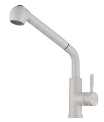 15027-B Смес. од. для кухни выс. с ВЫД. лейкой (НЕРЖ СВЕТ. БЕЖ.) ViEiR (10/1шт)