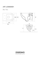 Disegno ceramica Loom, комплект подвесного безободкового унитаза с быстросъемным сиденьем микролифт, цвет белый глянцевый