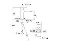 Смеситель для раковины CRISTINA DELTA DE22124