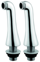 Emmevi, вертикальные опоры на борт ванны для настенного смесителя. Высота 14 см. 2 шт. в комплекте, цвет хром