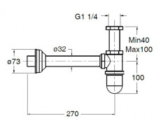 Бутылочный сифон для раковины CRISTINA Сифоны AC36675