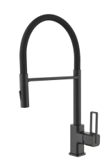 12127-C Смеситель для кухни с гиб. МАГНИТ. изливом (ЧЕР.+ЧЕР.) GANZER (10/1шт)