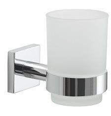 Gedy Fuji, настенный стеклянный стакан, цвет хром