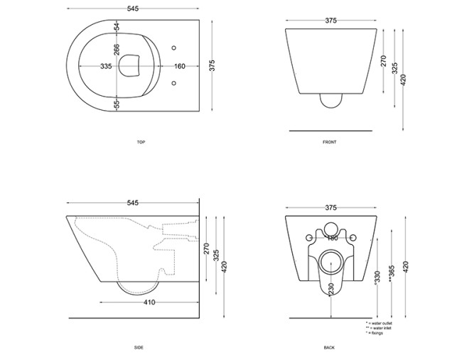 Унитаз подвесной CIELO MARE MRVSK SM
