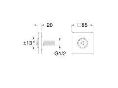 Наружный комплект форсунки для душа CRISTINA Thermostatic external parts XQ83346