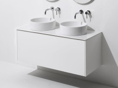 Керамическая столешница с двумя отверстиями для раковин SIMAS FORIU FO12DF bia