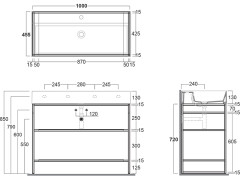 Консоль для раковины SIMAS AGILE AGSA101