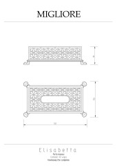 Контейнер для салфеток, бронза Migliore Elisabetta