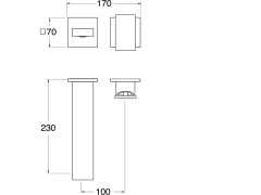 Наружные части настенного смесителя для раковины CRISTINA TABULA TA95951