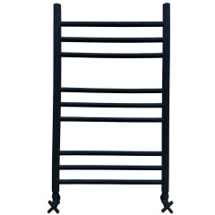 Полотенцесушитель Ника CLASSIC ЛП (Г2) 80/40 RAL9005 черный матовый с вентилями (комплект люкс)*