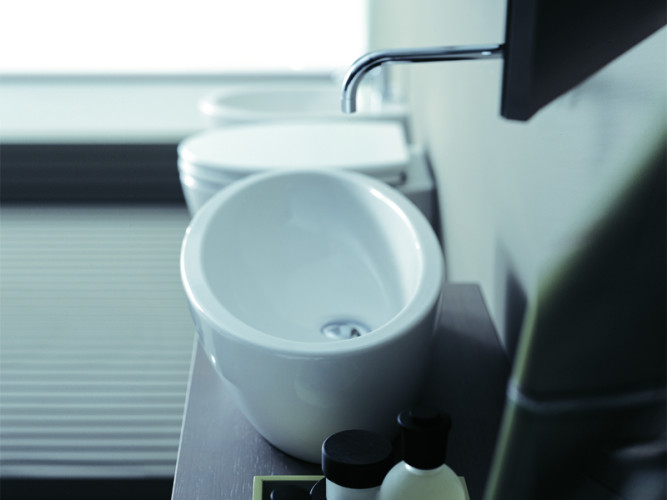 Раковина накладная SIMAS LFT SPAZIO LFT 64 bia