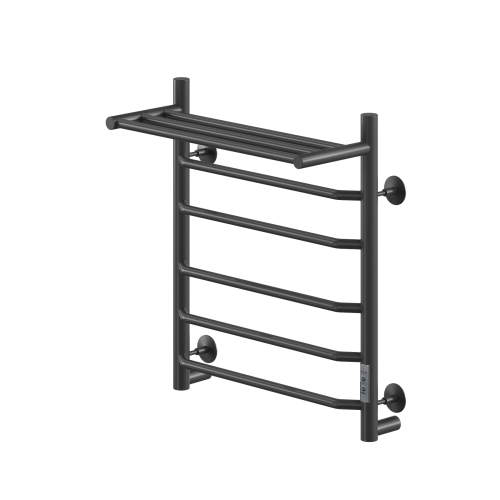 Полотенцесушитель Электрич.кабельный Ника WAY-3 60/50 с полкой RAL9005 черный матовый U