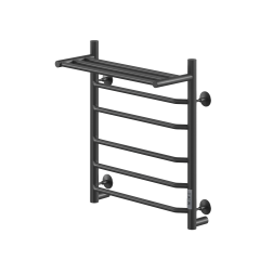 Полотенцесушитель Электрич.кабельный Ника WAY-3 60/50 с полкой RAL9005 черный матовый U