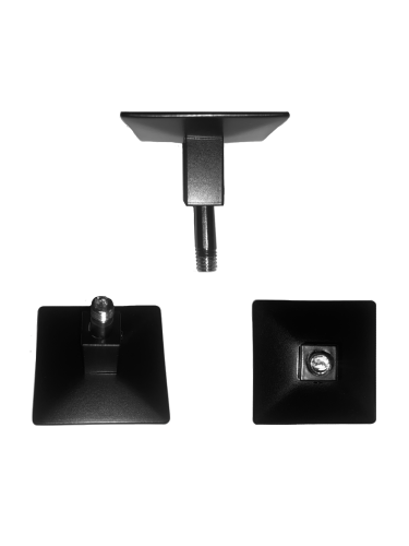 Держатель квадратный для п/с (без кольца) RAL9005 черный матовый (покр.Ника),пара