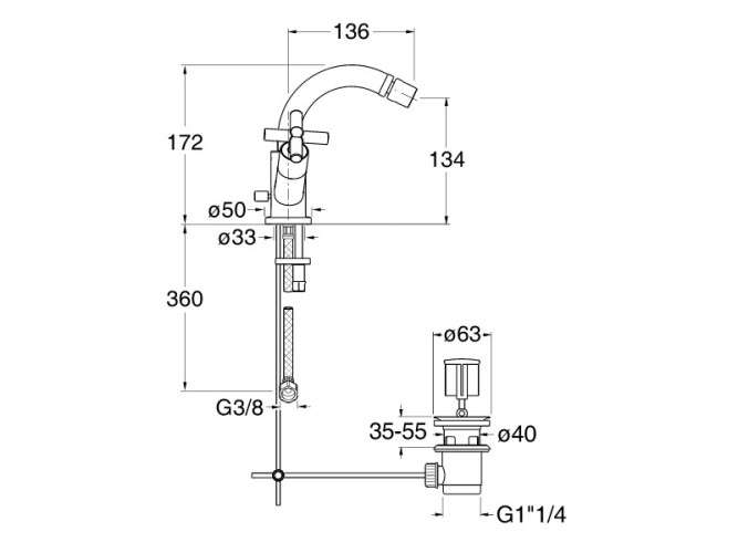 Смеситель для биде CRISTINA EXCLUSIVE EV32675