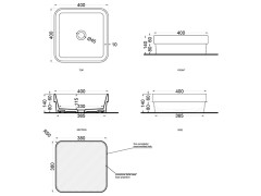 Раковина полувстраиваемая CIELO ENJOY EJLASIQ PM